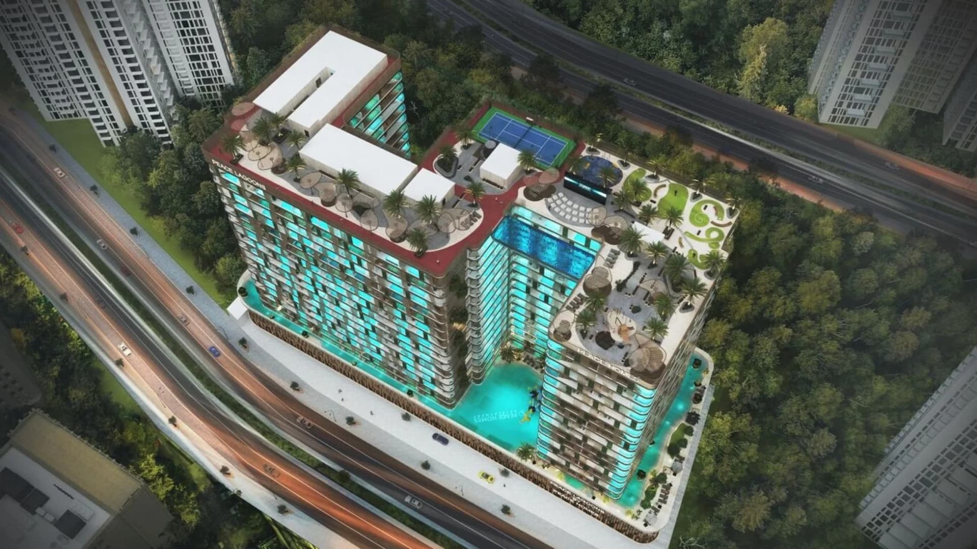 Peace Lagoons 2 by Peace Home Development in Dubai Land Residence Complex, Dubai