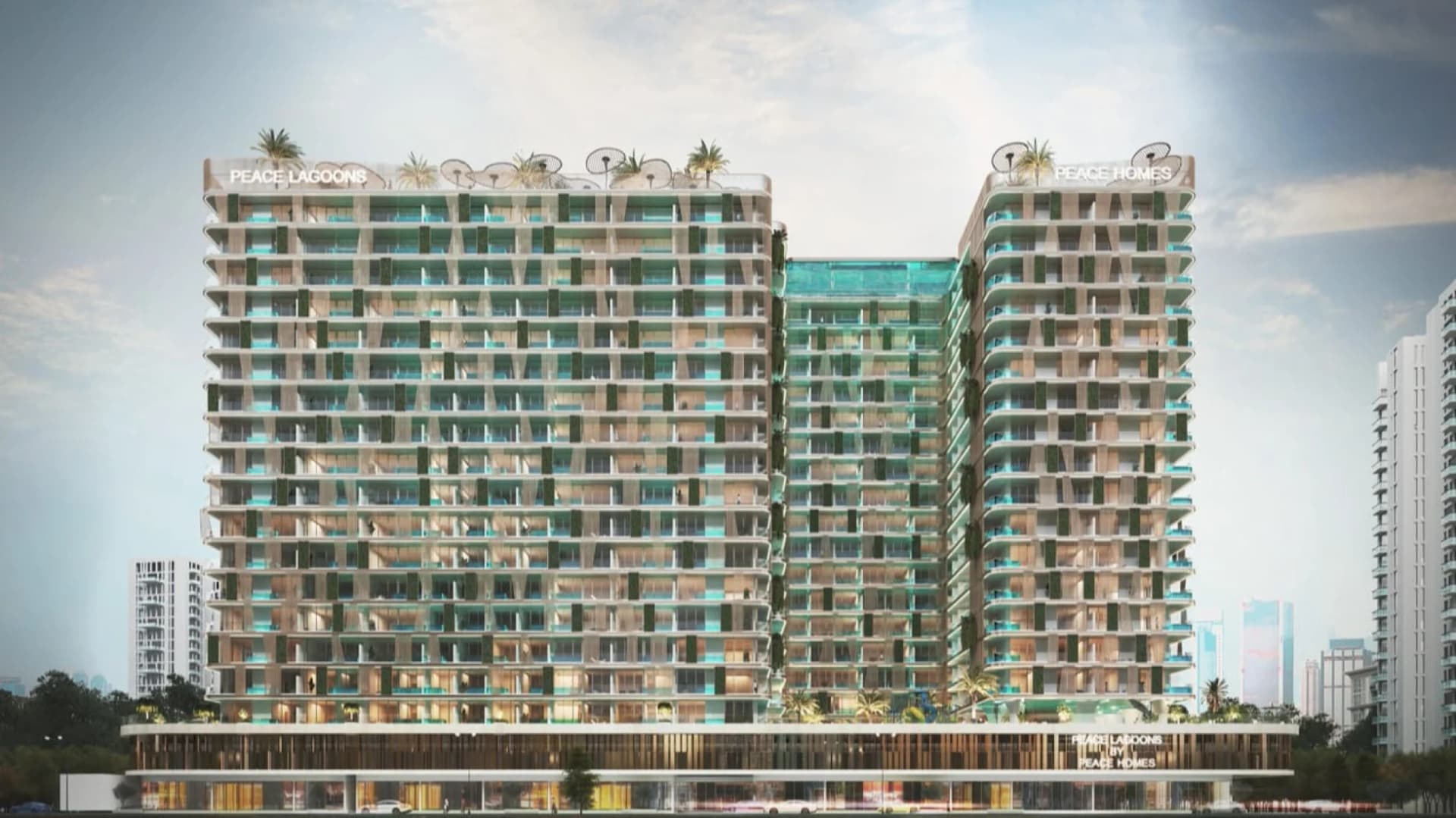 Peace Lagoons 2 by Peace Home Development in Dubai Land Residence Complex, Dubai