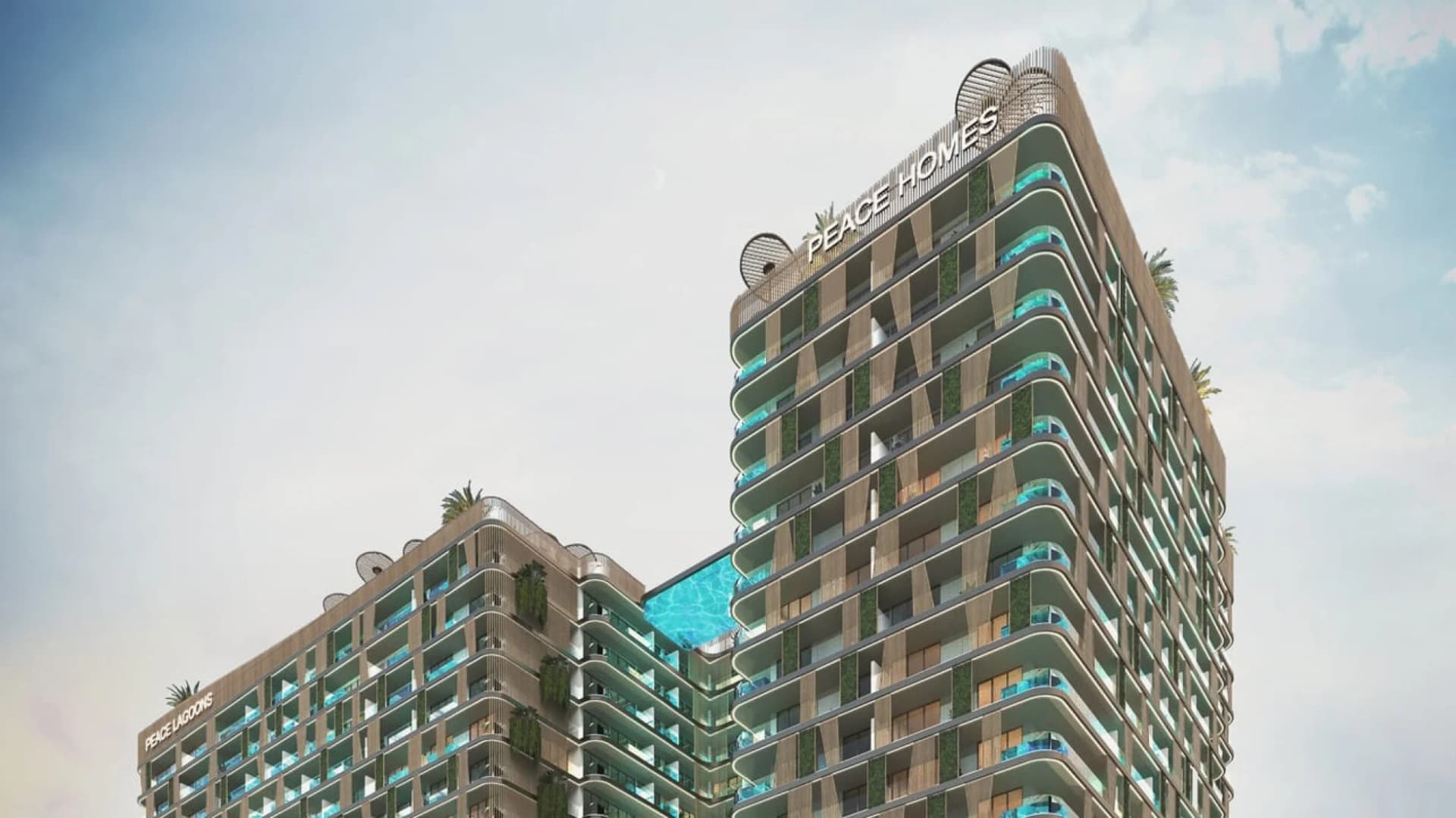 Peace Lagoons 2 by Peace Home Development in Dubai Land Residence Complex, Dubai