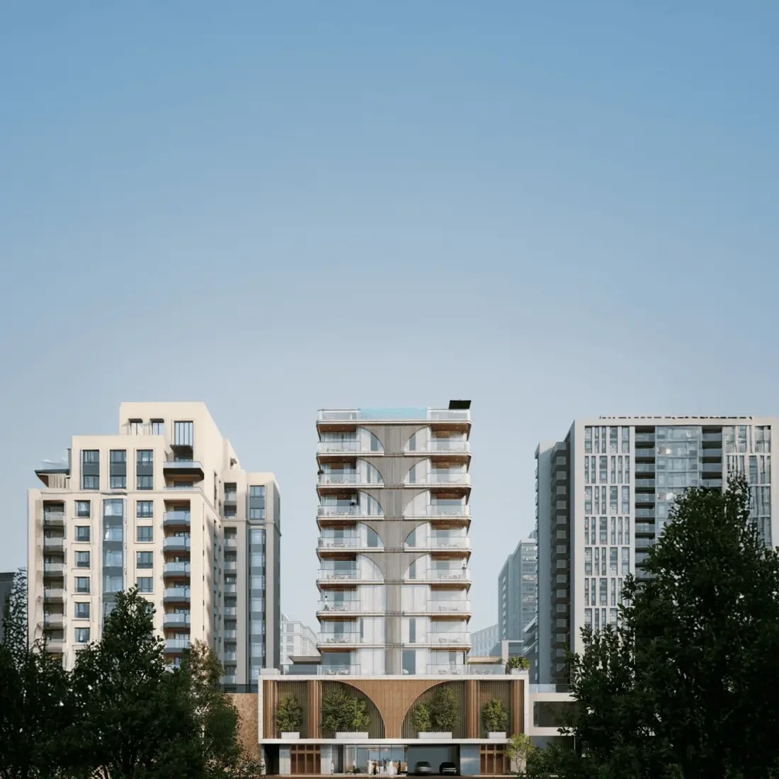 Whitestone Residence by Axiom Prime Real Estate in Jumeirah Garden City, Dubai